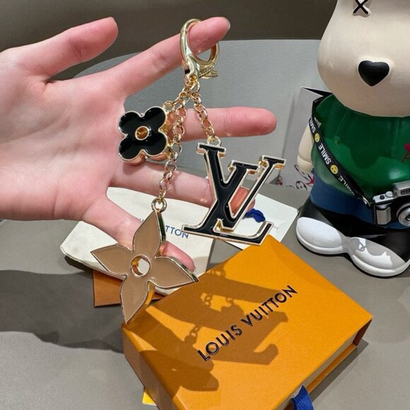 Louis Vuitton Iconic Motif Keychain - Black & Beige - Picture 1 of 5